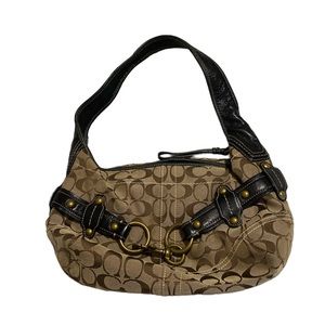 Brown Coach C boho bag
